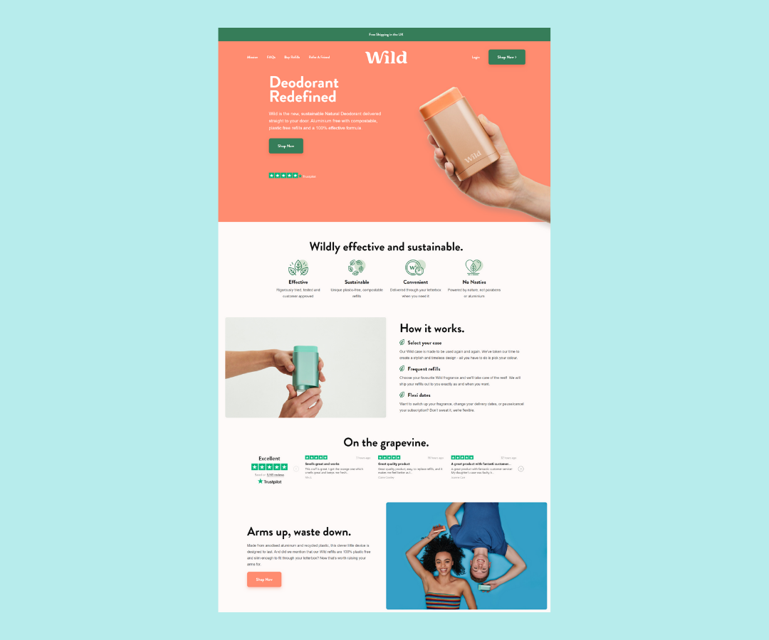 eCommerce Landing Page